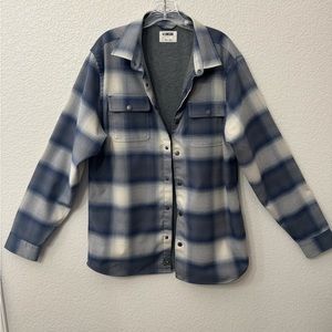 LINKSOUL Men’s Plaid Shirt Jacket Size L